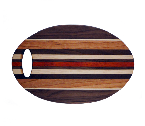 Oval Cutting Board 16" Cherry, Walnut, Maple, Padouk